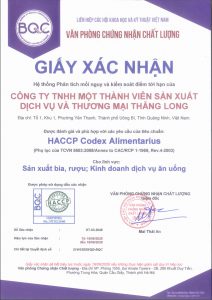 Giấy xác nhận đạt chuẩn HACCP đảm bảo an toàn cho vị giác rượu ba kích Yên Tử